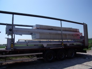 Filter Press refurbished on trailer 